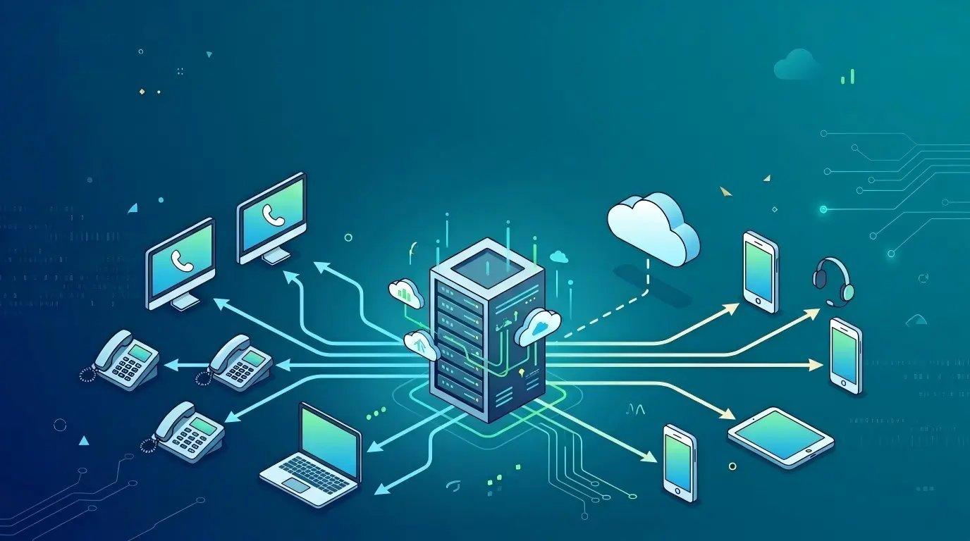 IP phone server hardware for an industrial communications network