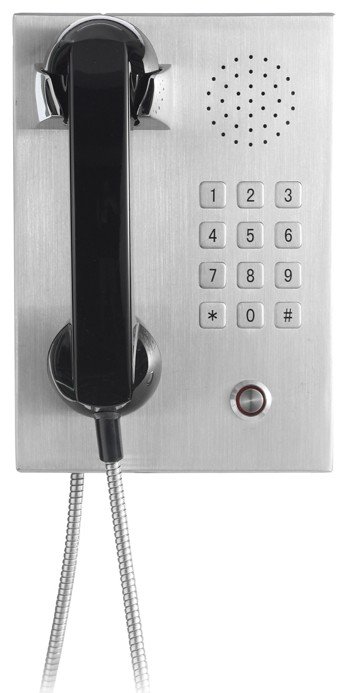 Stainless Wall‑Mounted Speed Dial Phone